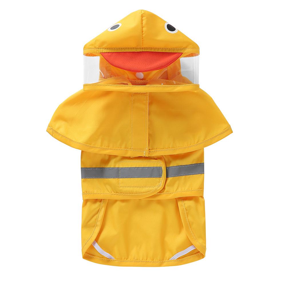 Universal Dog Raincoat with Foot Covers & Leash Access, Animal Design & Belly Wrap - Fits Small to Large Breeds