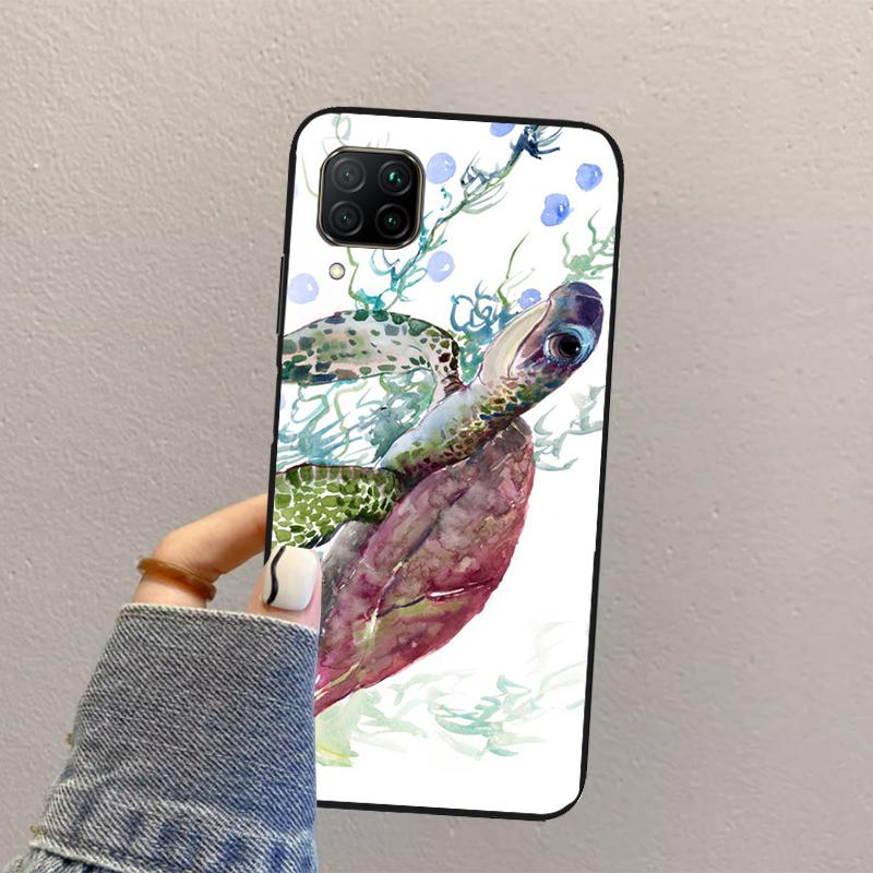Sea Turtle Turquoise Oceanlife For Huawei Nova Y70 Y90 Y60 Y73 Y72 Y61 Y91 12s 12i 11i 8i 9 10 SE P40 Lite P60 P30 Pro Case