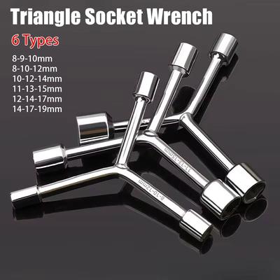 1Pcs Chrome Vanadium Steel Triangle Socket Wrench Bicycle Bike Tri-fork Wrench Y Type Wrench