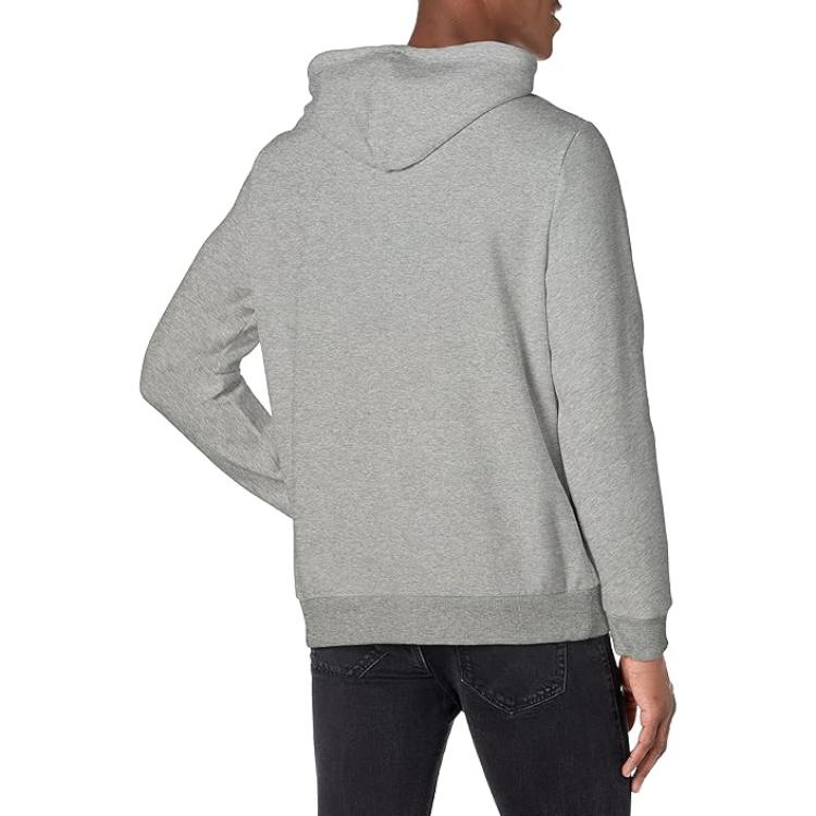 Calvin Klein Minimalist Comfortable Versatile Hooded Drawstring Long Sleeve Sweatshirt Men sweatshirt Gray 40GC201-082