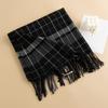 Winter Versatile Dual Purpose Plaid Thickened and Warm Korean Style Fashionable Windproof and Cold Proof Warm Shawl