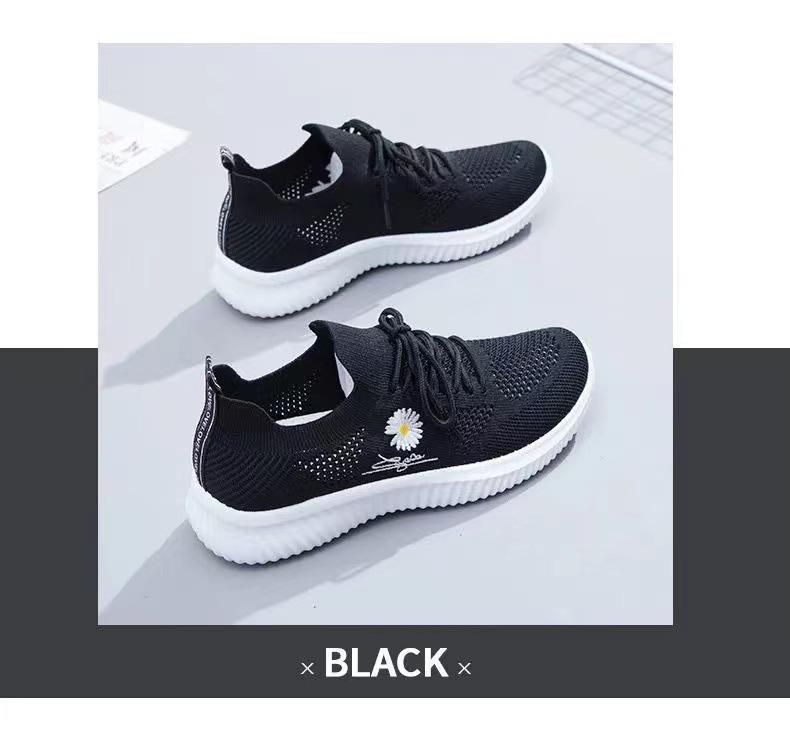 Women's Summer 2025 Breathable White Mesh Sneakers - Versatile Casual Shoes
