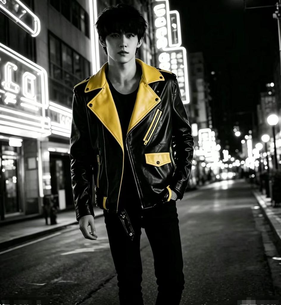 New Spring and Autumn Suit Men's Fashion Leather Jacket Men's Leather Jacket Slim Fit Regular Men's Clothing