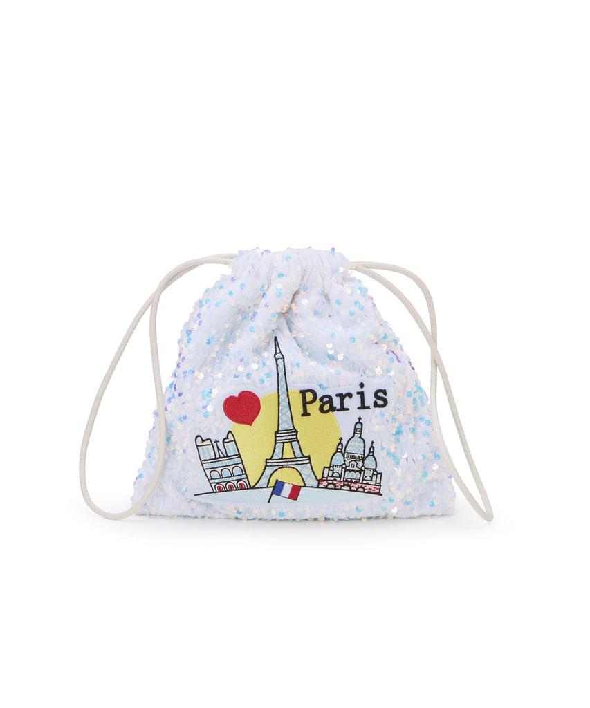 Topkapi Sequin Embroidered Drawstring BagPouch for Women, 508064000224