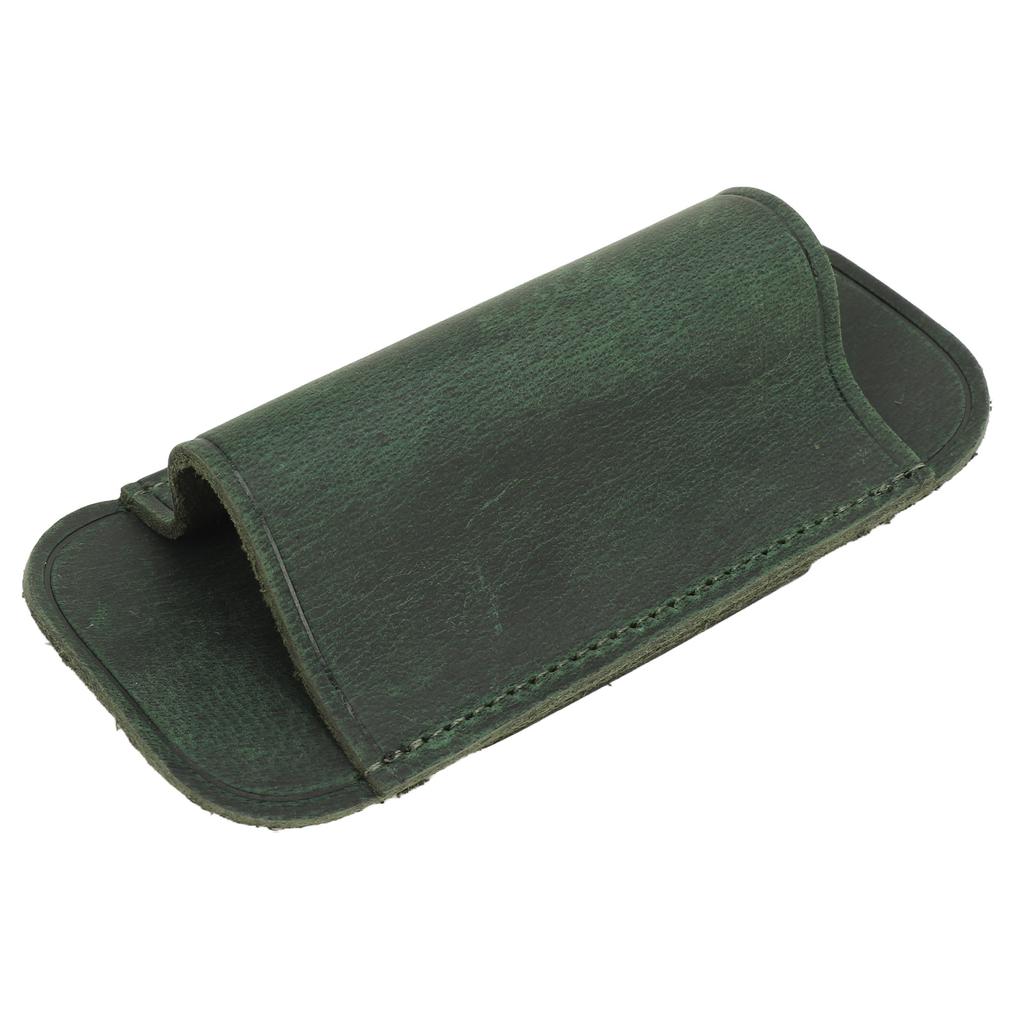 Knife Sheath Crazy Horse Leather Exquisite Craftsmanship Horizontal Stylish Knife Belt Holder for Gift Green