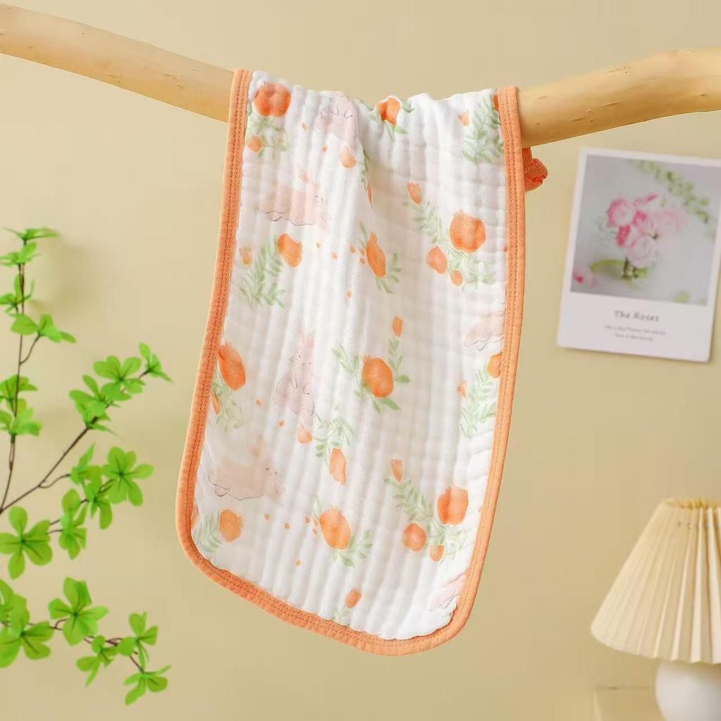 Cartoon Soft Absorbent 6-Layer Children's Gauze Bath Towel - Pure Cotton Baby Washcloth