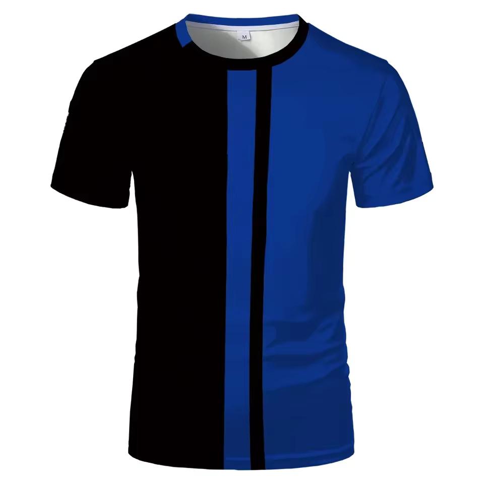 Men's Casual Simple Printed T-Shirt Round Neck Short Sleeve Summer T-Shirt Quick-Drying Comfortable Sports Top