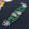Copper Larimar, Diopside Gemstone 925 Sterling Silver Bracelet 7-8" KG-1816
