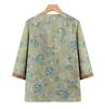 Stylish Chinese-Inspired Summer Top for Elderly Women – Loose Fit, Three-Quarter Sleeves