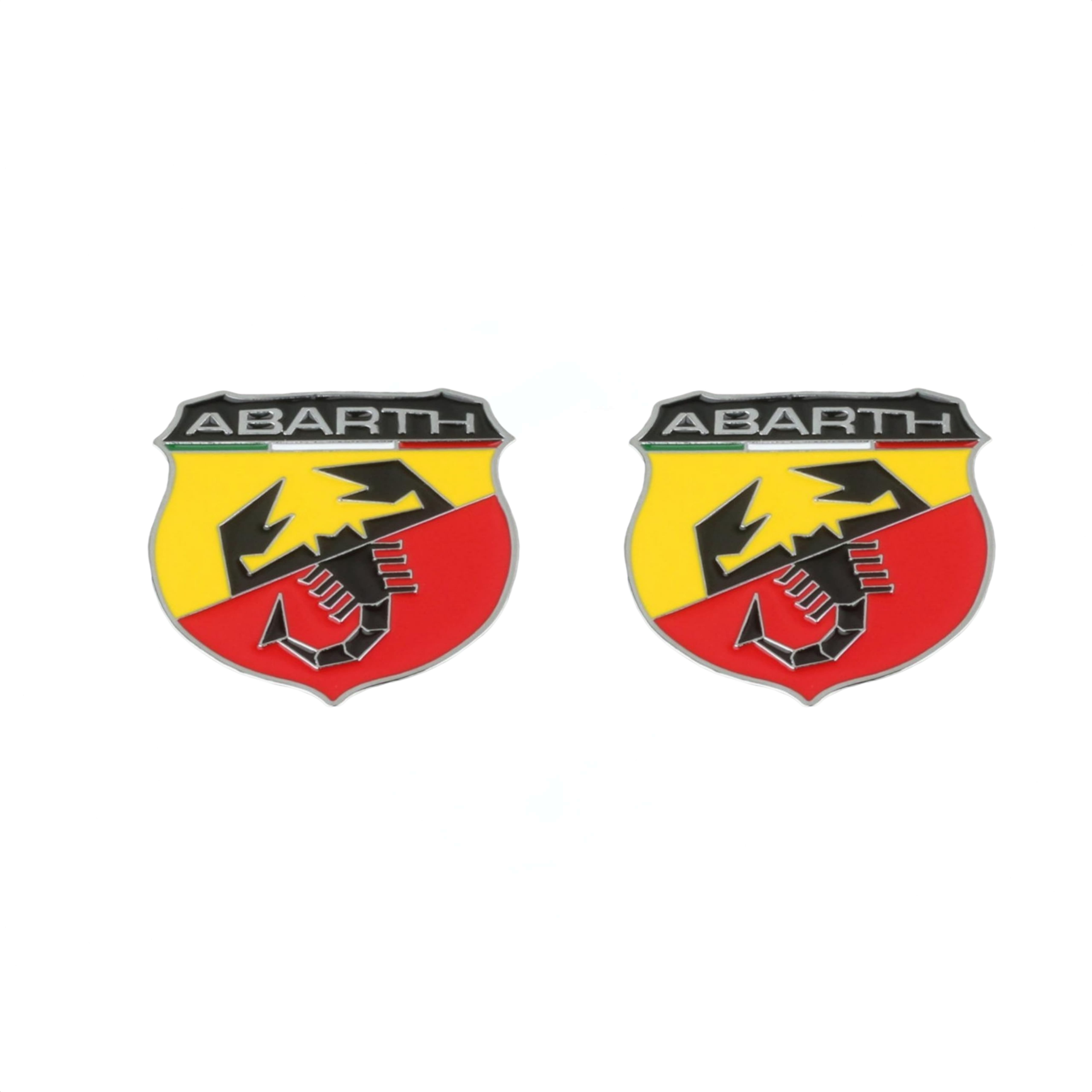 

2Pcs Metal Emblem Car Side Badge Sticker Rear Truck Logo Decoration for 595 695 Punto 1000 204A Berlinetta 2.7cm красный/серебряный
