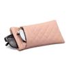 Portable Squeeze Leather Soft Eyeglass Case Easy to Use Glasses Pouch Storage Protective Travel Eyewear Accessories for Men