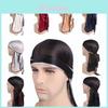 Durag Bandana de Seda Unissex de Qualidade Premium com Cauda Longa para Conforto Máximo