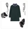2024 Women's Korean Style High Neck Fleece Sweatshirt, Winter Thickened Mid-Length Loose Fit for Tummy Coverage