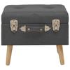vidaXL Storage Stool 40 Cm Dark Grey Fabric
