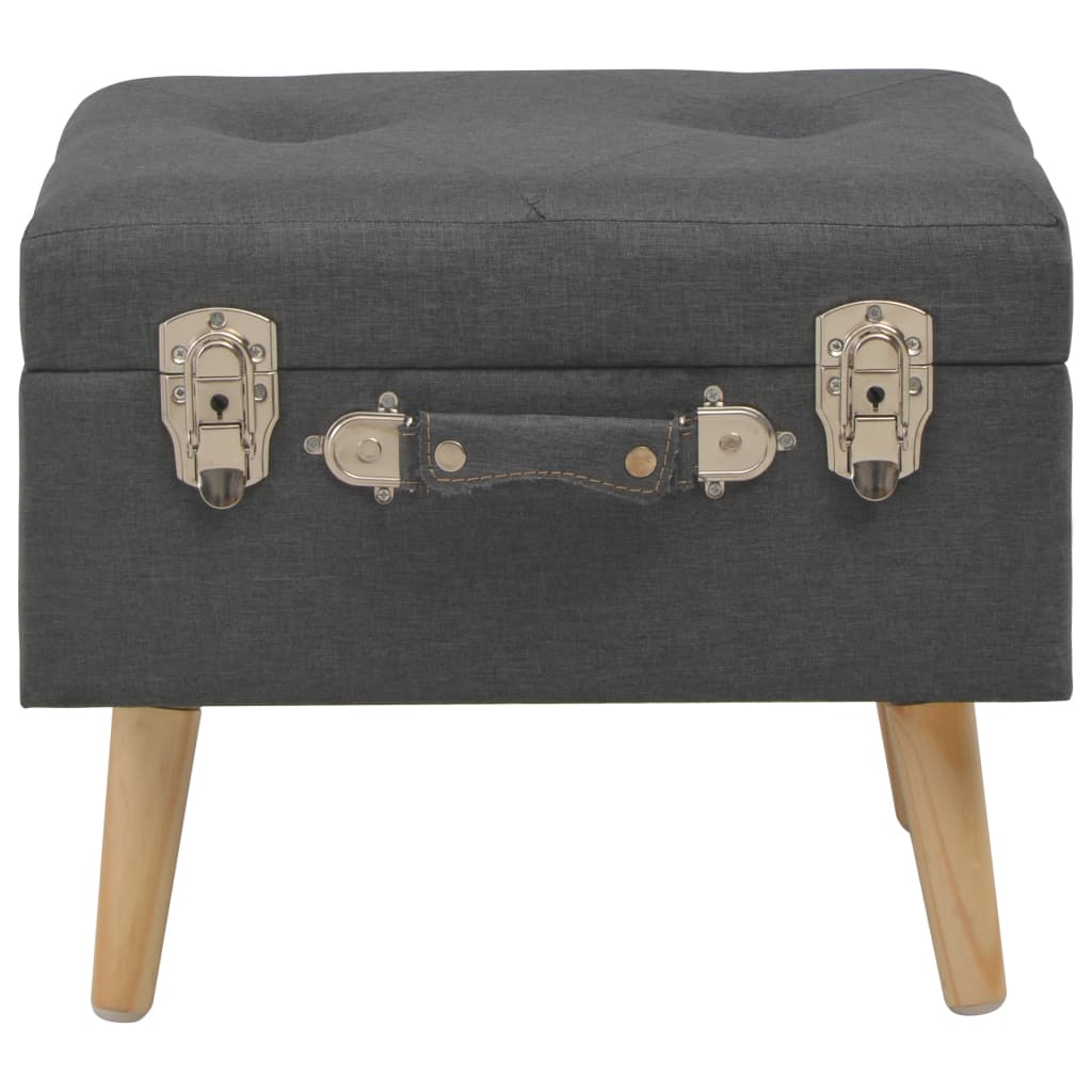 vidaXL Storage Stool 40 Cm Dark Grey Fabric