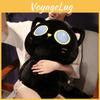 Black Cat Plush Toy Stuffed Animal With Pp Cotton Filling For Kids Bedroom Decor