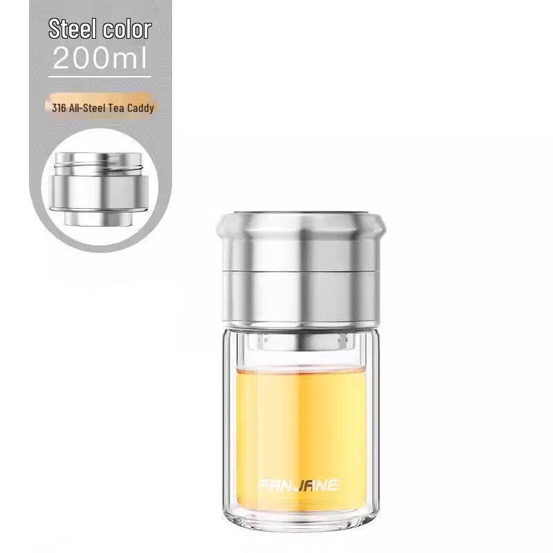 Portable Tea Infuser Glass Cup