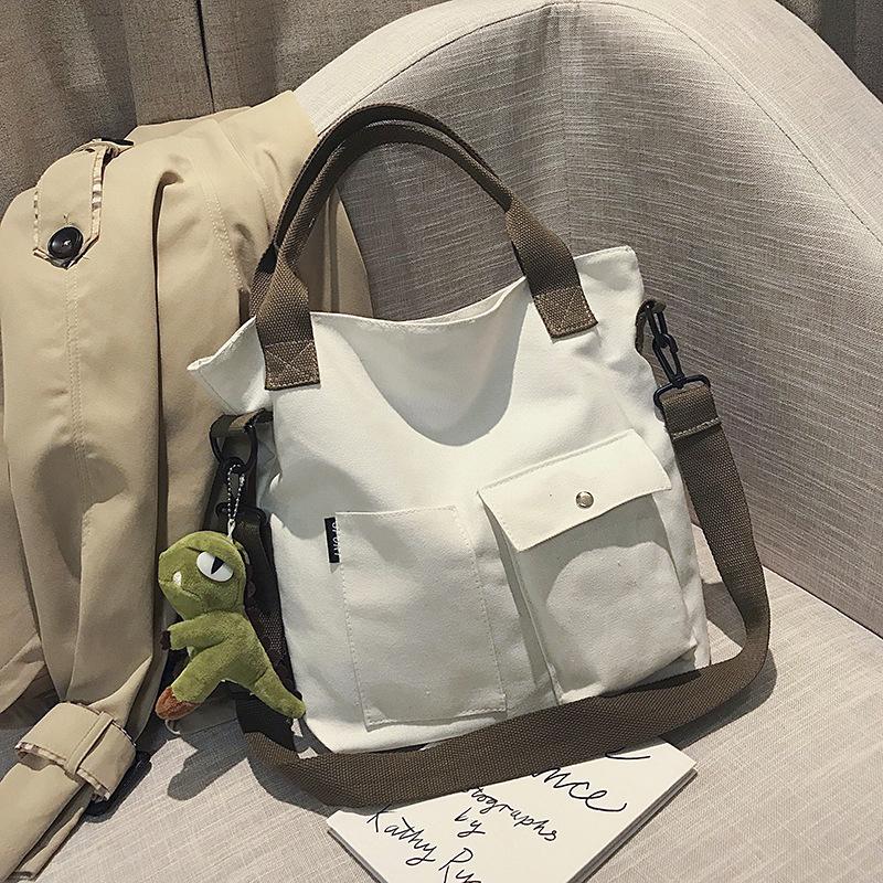 Women Bag Tide Korean Version of the Fashion Tote Canvas Bag Hundred with Crossbody Bag Large Capacity Shoulder Handbag