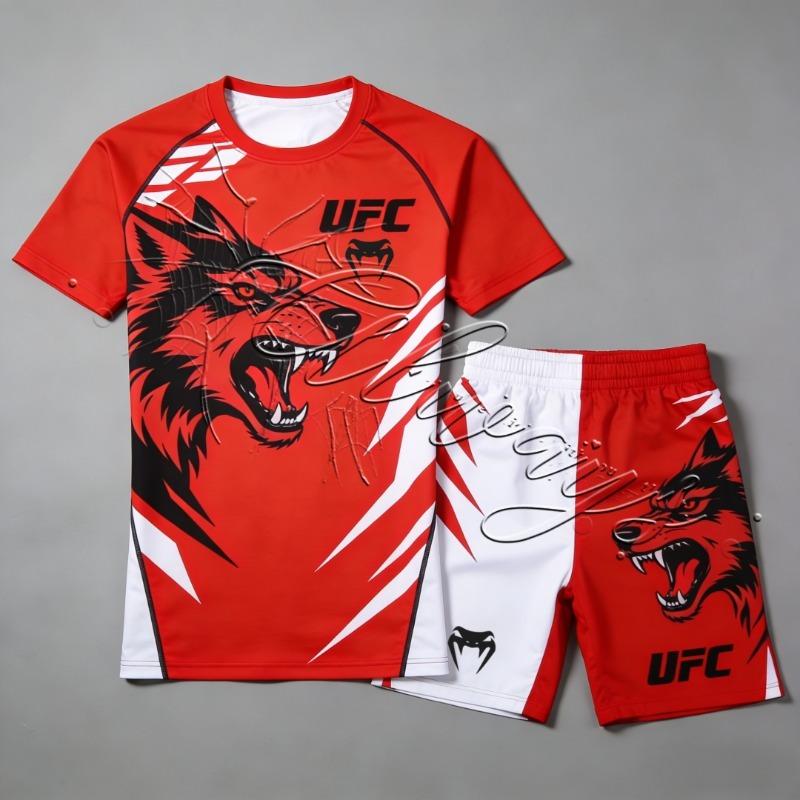 

2026 Літній Новий Спортивний Костюм UFC MMA для Чоловіків і Жінок, Ентузіастів Бойових Мистецтв Санда Боксу, Швидкосохнучий Дихаючий Комплект XXS
