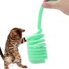 Cat Spring Toys Safe and NonToxic Chewable Improve Health Spring Plush Cat Toys for Kittens(Green )
