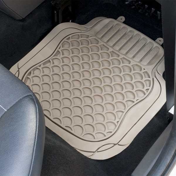Tapis - CAOUTCHOUC - Beige - Antidérapant - 100% PVC - Universel - 4 unités