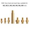 Druk 3D Hot Melt Heat Knurled Embed Injection Copper Insert Nut 345 szt. z 7 szt. HeatSet