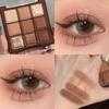 2025 Mocha Chocolate 9 Colors Eyeshadow Palette Matte Pearly Glitter Finish Makeup Chocolate Eye Shadow Palette