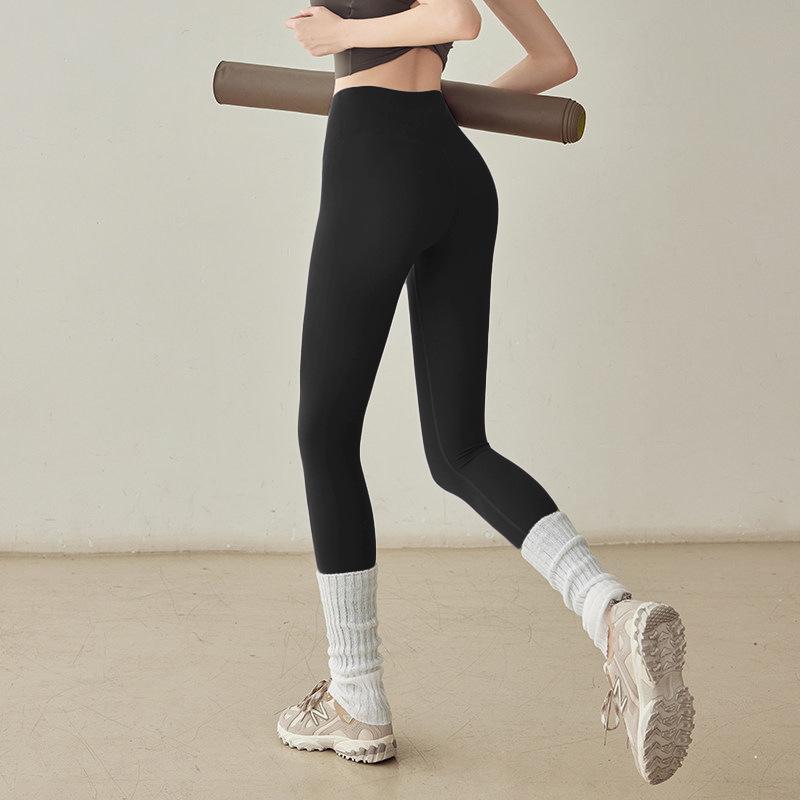 Belly shaping yoga trousers women s high waist hip lifting tight elastic gym training sweatpants children S чёрный
