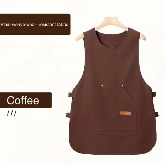 

Многофункциональный рабочий фартук - прочная полиэстеровая смесь, идеально подходит для садоводства и повседневного использования, повседневный фартук | фартук с регулируемым ремешком | прочный фартук 1pc коричневый