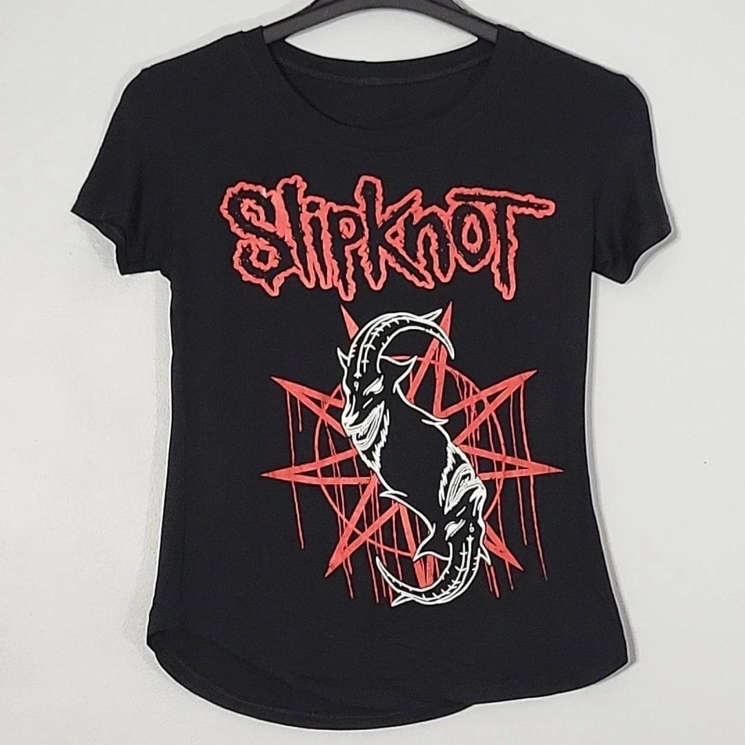 SLIPKNOT Goat Prepare For Hell World Tour M MEDIUM T-Shirt Black GIRLY Band Logo L