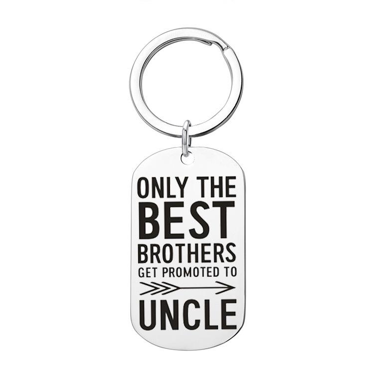 Family Love: Promoted to Uncle Stainless Steel Keychain
