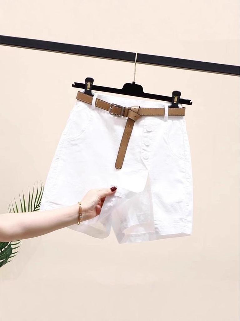 Women's High-Waisted Autumn Workwear Skirt Shorts: European Style, Slimming, Wide-Leg, Casual Hot Pants.