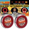 1/2/4pcs LED Trailer Truck Tail Light 12-24V Brake Stop Reverse Light Taillights Turn Signal Lamp For Lorry Van Caravan Camper
