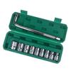 10Pcs/Set 1/2-inch Drive Socket Wrench Set Quick Released Hex Ratchet Handle With Bent Rod Mechanic Tool Kit