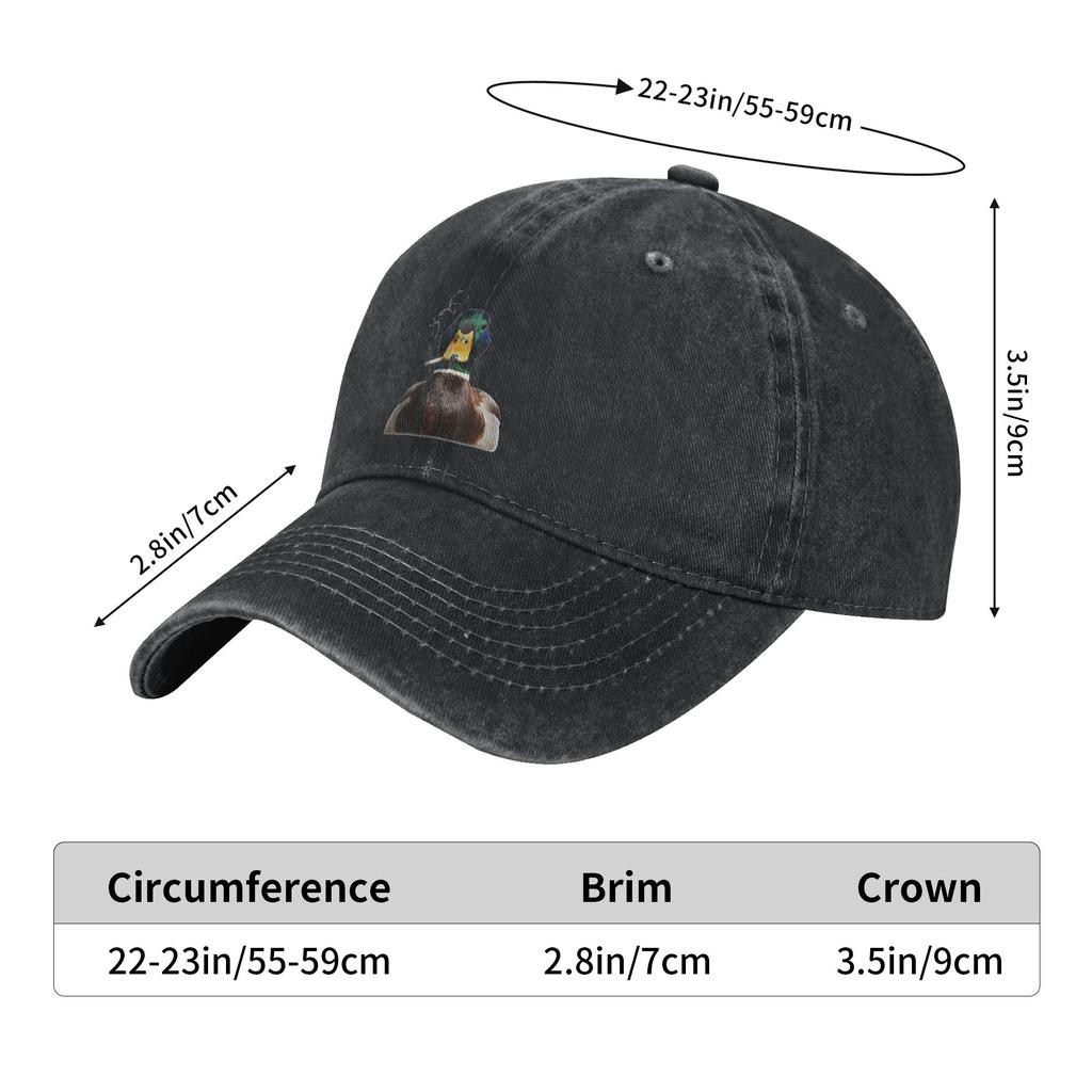 Baseball Cap Funny Smoking Mallard Duck Retro Bird Lover Summer Streetwear Trucker Hat Unisex-Teenshigh Quality Baseball Caps