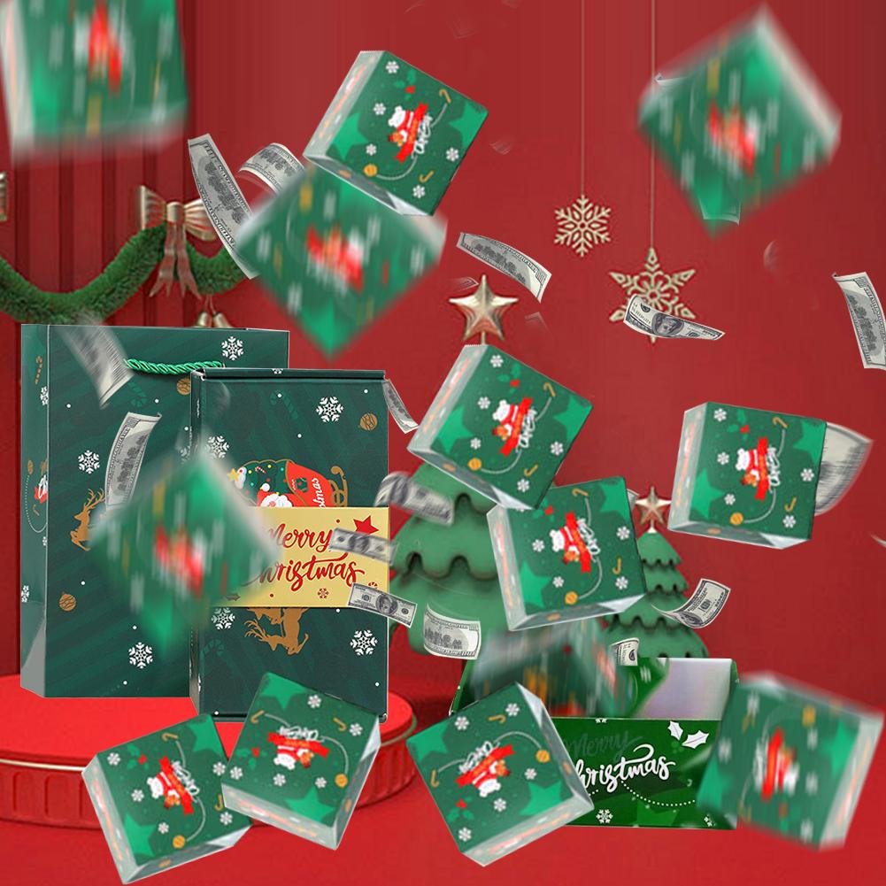 Christmas Surprise Gift Box Set DIY Folding Paper Box Money Pop Up Surprise Bounce Box Creative Holiday Gift Explosion Box