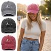 Washed Cotton Peaked Cap Fishing Pattern Design Sunscreen Hats  For Man Women