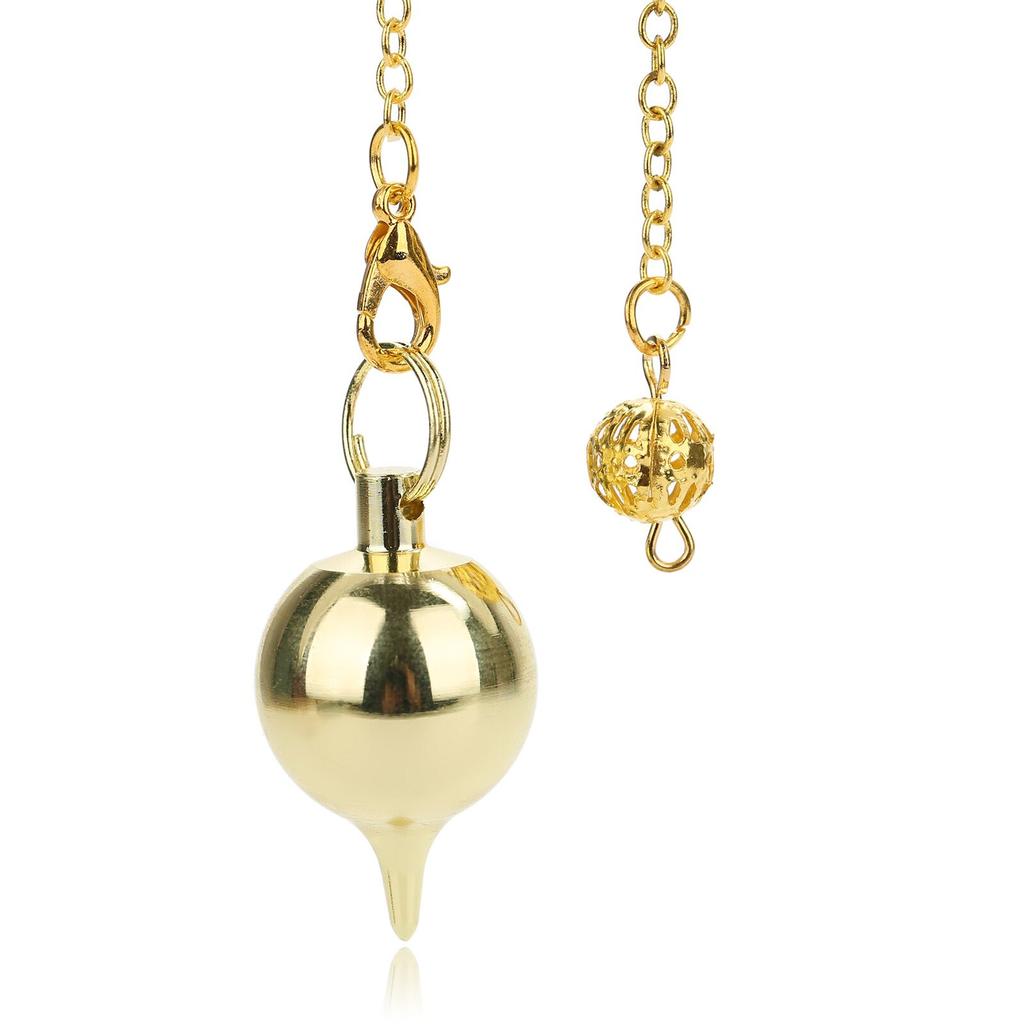 Cone 100% Copper Brass Metal Pendant Pendulum for Divination Dowsing Reiki Healing Egyptian Isis Pendulos Professional A001