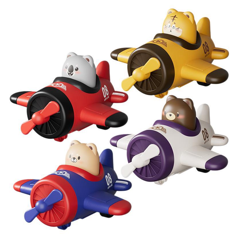 Children's Inertial Pull-Back Small Airplane Toy Car