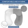 Inflatable Travel Pillow for Airplane Inflatable Neck Pillow for Traveling with Soft Velvet Washable Cover for Sleeping, Airplane,Train, Car, Office,