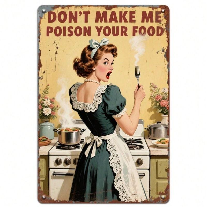 Vintage Metal Painting for Living Room Kitchen Studio Garage Wall Decor