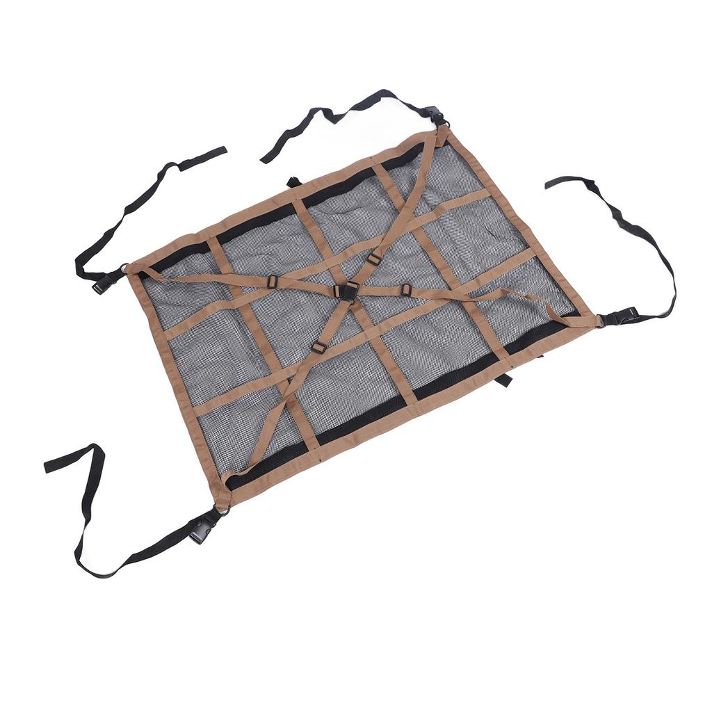Car Ceiling Cargo Net Pocket Multifunction Double Layer Mesh Car Roof Cargo Net Pocket for Truck SUV Travel Trip