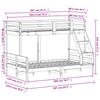 Bunk Bed 80x200   120x200 Cm Solid Pine Wood