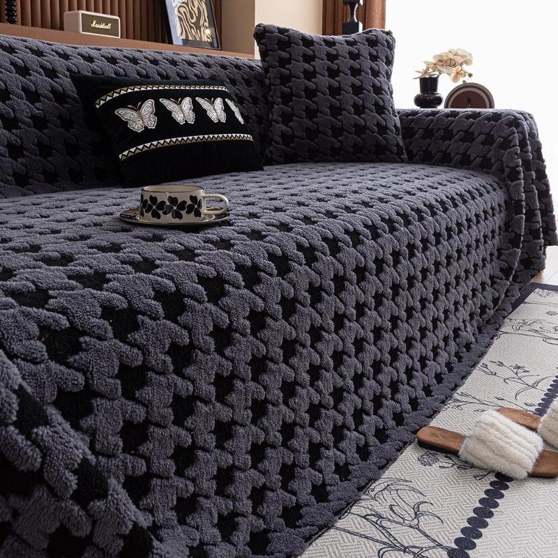 Comfortable Velvet Sofa Cover Four Seasons Universal Sofa Cover Towel Full Cover Cover Non-slip Blanket Cushion