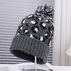Fashion new hot-selling leopard print knitted wool hat outdoor travel out windproof cover warm hat