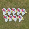 9Pcs Lightweight Waterproof Faux Leather Golf Club Covers Shark Shape Golf Iron Head