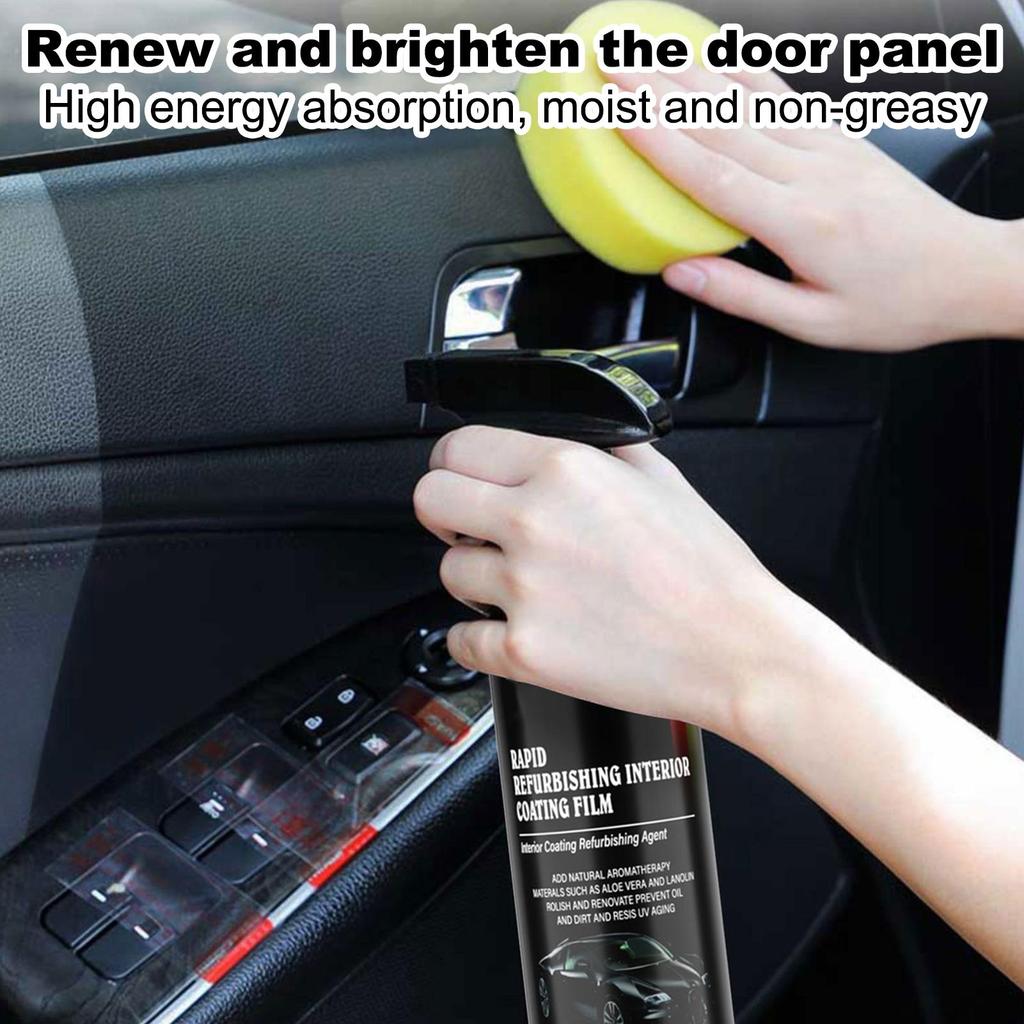 Car Interior Cleaner Spray 500ML Coating Wax Agent Automotive Interior Cleaner For Oil Stain Dust Door Armrest Dashboard Rubber