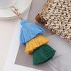 Bohemian Multicolor Handmade Layered Tassel Keychain Simple Key Ring Fit Handbag Accessorie Jewelry Gift