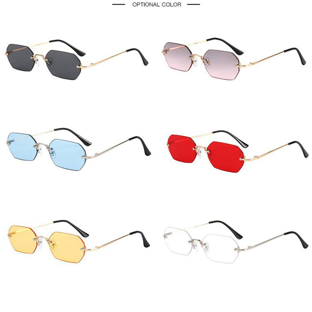 Uv400 Sunglasses Fashionable Rimless Sunglasses Punk Sun Glasses Sturdy Polygon Sunglasses For Daily Wear Outdoor Activities