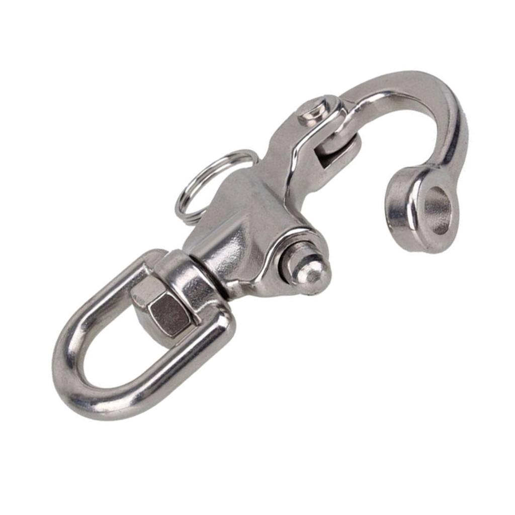 Snap Shackle 316 Stainless Steel Swivel Shackle Sailing Halyards Quick Release Snap Hook Boat Shackles Sailboat Hardware